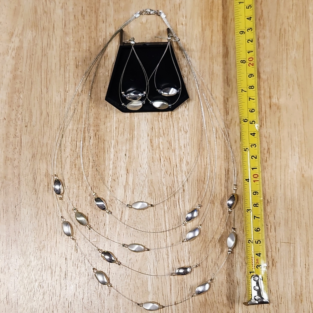 Multistrand Necklace/Earring Set - Picture 4 of 6